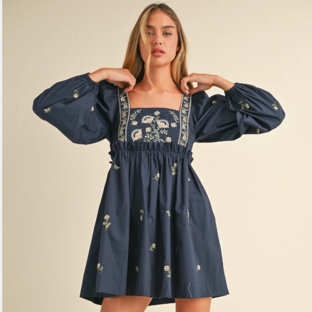 MABLE Celeste Dress Navy Size Small